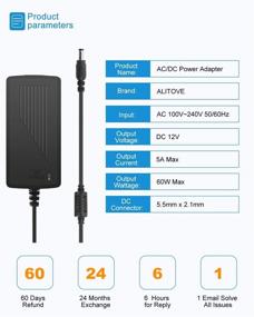 img 3 attached to 💡 ALITOVE DC 12V 5A Power Supply Adapter Converter Transformer AC 100-240V Input with 5.5x2.1mm DC Output Jack for 5050 3528 LED Strip Module Light