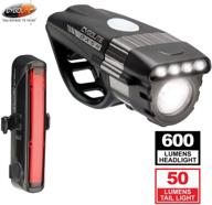 powerful 600 lumen headlight and 50 lumen tail light combo set by cygolite - usb rechargeable bike lights for enhanced visibility logo