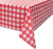 picnic tablecloth checkered plastic disposable logo