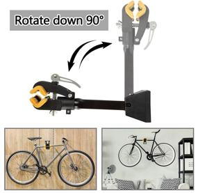 img 2 attached to 🚲 DNC Foldable Bike Repair Stand: Wall Mount Rack for Convenient Bicycle Mechanic Maintenance and Storage