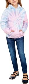 img 2 attached to 👚 Luvamia Tie Dye Sweatshirts Hoodie - Casual Crewneck Long Sleeve Pullover Tops for Girls