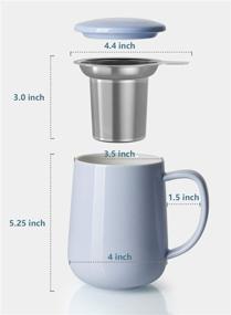 img 3 attached to Sweese 204 110 Porcelain Infuser Lilac: The Perfect Tea Brewing Companion