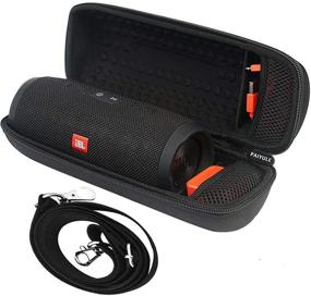 img 4 attached to 👜 Прочный жесткий чехол для портативного динамика JBL Charge 3 - Водонепроницаемый - Хранение USB-кабеля и зарядного устройства - от PAIYULE