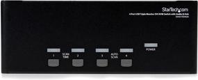 img 3 attached to 🖥️ StarTech.com 4 Port Triple Monitor DVI USB KVM Switch - Multi Monitor KVM with Audio & USB Hub (SV431TDVIUA), Black
