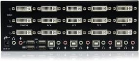 img 2 attached to 🖥️ StarTech.com 4 Port Triple Monitor DVI USB KVM Switch - Multi Monitor KVM with Audio & USB Hub (SV431TDVIUA), Black