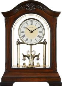 img 2 attached to Bulova B1845 Durant ⏰ Chiming Clock, Walnut with Enhanced SEO
