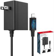 nintendo switch charger: fast pd charging, 5ft usb c cable, tv dock compatible logo