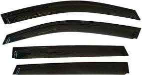 img 3 attached to 🌧️ Dark Tinted Tape-On Side Window Visor Deflectors | Rain Guards for Subaru Outback 2020-2022 Premium, Limited, Touring