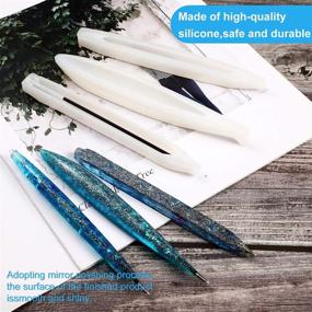 img 2 attached to DIY Resin Crafts Making Kit: 3-Piece Pen Resin Mold with 25 Refillable Ballpoint Pens for Epoxy Casting Projects