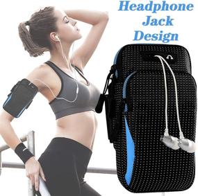 img 3 attached to 🏃 Versatile Armband for Cell Phone Running Workout - Compatible with iPhone 11 12 Pro Max Xr Xs Max 10 8 7 Plus Samsung Galaxy S20 S10 S9 S8 S7 Note Pixel - Multi-Purpose Arm Phone Holder for Women and Men - Adjustable Size