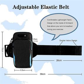 img 2 attached to 🏃 Versatile Armband for Cell Phone Running Workout - Compatible with iPhone 11 12 Pro Max Xr Xs Max 10 8 7 Plus Samsung Galaxy S20 S10 S9 S8 S7 Note Pixel - Multi-Purpose Arm Phone Holder for Women and Men - Adjustable Size