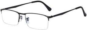 img 1 attached to 👓 Liansan Men's Half Frame Reading Glasses - 3 Pairs of Quality Metal Rectangular Readers (L6281)