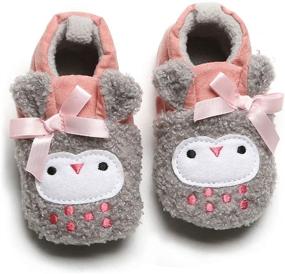 img 4 attached to COSANKIM Baby Boys Girls Slippers: Non-Slip Soft Sole Booties for Newborns & Toddlers