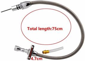 img 2 attached to High-Quality Stainless Braided Hose for Chevy & GM Transmissions - TH350, TH-400, 700R4