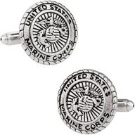 🔱 marine cuff daddy silver-presentation cufflinks логотип