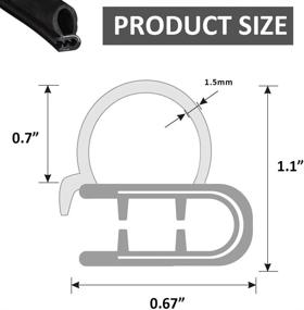 img 3 attached to 🚪 20Ft автомобильная резиновая уплотнительная полоса с боковым бугорком для автомобилей, грузовиков, лодок, домов на колесах и домашних применений - повышение эффективности уплотнения от погодных условий