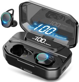 img 4 attached to 🎧 Xmythorig Ultimate True Wireless Earbuds: High-Performance Bluetooth 5.0 Headphones with IPX7 Waterproofing, 110H Playtime, and 3D Stereo Audio Touch Control in-Ear Headset