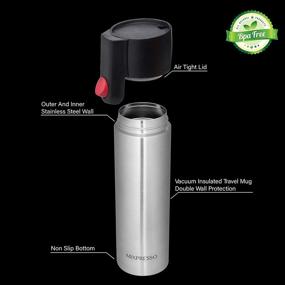 img 1 attached to 🧃 Premium Mixpresso Vacuum Insulated Water Bottle: 17oz Coffee Travel Mug, BPA Free Stainless Steel, Hot and Cold