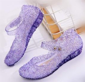 img 3 attached to 🍑 Kawaii Peach Girls' Cute Sparkle Sandals - Fancy Dress Up, Jelly Party, Dancing, Cosplay Shoes