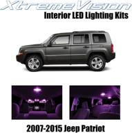 xtremevision внутренние светодиоды для jeep patriot 2007-2015 (6 шт.) розовый набор для установки светодиодов для салона логотип