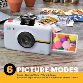 img 2 attached to Kodak Step Camera: Digital Instant Camera with 10MP Image Sensor, Zink Zero Ink Tech (White) - Gift Bundle