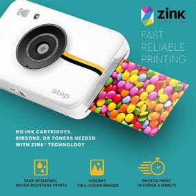 img 1 attached to Kodak Step Camera: Digital Instant Camera with 10MP Image Sensor, Zink Zero Ink Tech (White) - Gift Bundle