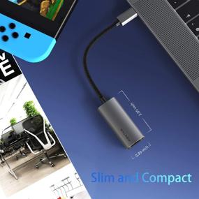 img 2 attached to 🌐 USB C to Ethernet Adapter Cable, WALNEW USB Type C to RJ45 Gigabit Ethernet Converter, Thunderbolt 3 to RJ45 LAN Network Adapter for MacBook Pro/Air, iPad Pro, Dell XPS, Galaxy S20 S10 S9