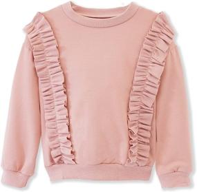 img 4 attached to 👶 ContiKids Long Sleeve Cotton Sweatshirts Ruffle Pullover T Shirts Tops Tee Clothes for Toddler Baby Girls Sweater Sweatshirt