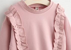 img 1 attached to 👶 ContiKids Long Sleeve Cotton Sweatshirts Ruffle Pullover T Shirts Tops Tee Clothes for Toddler Baby Girls Sweater Sweatshirt