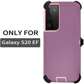 img 3 attached to 📱 Protective Heavy-Duty Szfirstey Case with Belt-Clip Holster for Galaxy S20 FE - Purple Red/Light Pink