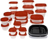 🍱 rubbermaid takealongs meal prep 50-piece food storage containers, red: convenient and versatile solution for fresh and organized meals логотип