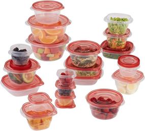 img 2 attached to 🍱 Rubbermaid TakeAlongs Meal Prep 50-Piece Food Storage Containers, Red: Convenient and Versatile Solution for Fresh and Organized Meals