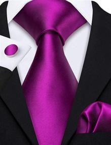 img 3 attached to Emerald Green Necktie Handkerchief Cufflinks Men's Accessories for Ties, Cummerbunds & Pocket Squares