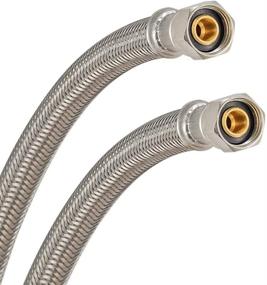 img 3 attached to 💧 Eastman 48076 24-Inch Flexible Faucet Connector - Stainless Steel Supply Hose Line, 3/8" Compression Outlet x 3/8" Compression Inlet