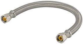 img 4 attached to 💧 Eastman 48076 24-Inch Flexible Faucet Connector - Stainless Steel Supply Hose Line, 3/8" Compression Outlet x 3/8" Compression Inlet