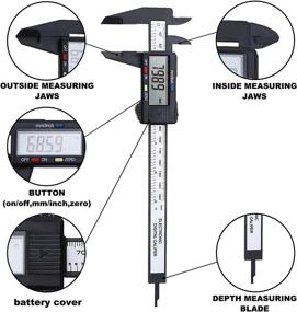 img 3 attached to 📏 Black Composite Electronic Micrometer Millimeter Converter