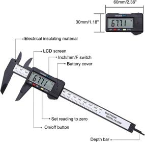 img 2 attached to 📏 Black Composite Electronic Micrometer Millimeter Converter