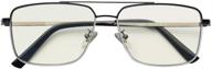 👓 grey jack blue light blocking glasses: optimal eyewear for women and men - enhancing computer, reading, gaming, tv, and phone experiences in grey/black logo