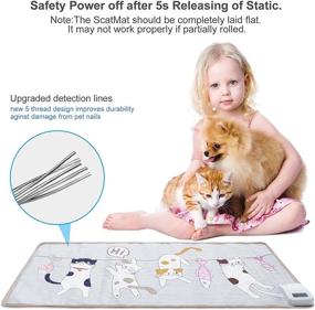 img 1 attached to 🐾 Electric Repellent Pet Scat Mat - Polyester Printed Training Pad for Dogs and Cats, Safeguard Furniture and Decorate Your Home