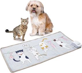 img 4 attached to 🐾 Electric Repellent Pet Scat Mat - Polyester Printed Training Pad for Dogs and Cats, Safeguard Furniture and Decorate Your Home