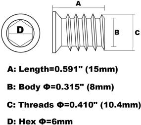 img 3 attached to 🔧 Enhance Wood Furniture Stability: 40pcs 1/4-20 Threaded Inserts Screw-In Nutserts for Secure Joinery