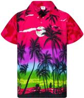 funky casual hawaiian shirt for kids: king kameha pocket beach print in very loud shortsleeve style, unisex, 2-14 years logo