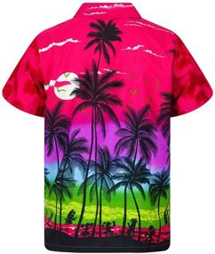 img 3 attached to Funky Casual Hawaiian Shirt for Kids: KING KAMEHA Pocket Beach Print in Very Loud Shortsleeve Style, Unisex, 2-14 Years