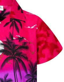 img 1 attached to Funky Casual Hawaiian Shirt for Kids: KING KAMEHA Pocket Beach Print in Very Loud Shortsleeve Style, Unisex, 2-14 Years