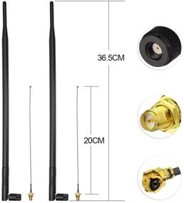 img 2 attached to 📶 Enhance Your Wireless Network Range with Superbat 2 x 12dBi 2.4GHz WiFi RP-SMA Antenna and U.fl/IPEX Cable Bundle for Wireless Routers and Mini PCIe Cards – White