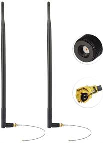 img 4 attached to 📶 Enhance Your Wireless Network Range with Superbat 2 x 12dBi 2.4GHz WiFi RP-SMA Antenna and U.fl/IPEX Cable Bundle for Wireless Routers and Mini PCIe Cards – White