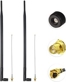 img 3 attached to 📶 Enhance Your Wireless Network Range with Superbat 2 x 12dBi 2.4GHz WiFi RP-SMA Antenna and U.fl/IPEX Cable Bundle for Wireless Routers and Mini PCIe Cards – White