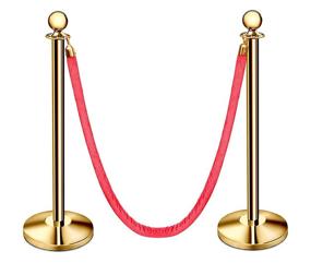 img 2 attached to Stanchion Rope Velvet Chrome Plated