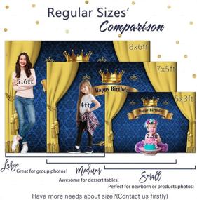 img 2 attached to 👑 Allenjoy 7x5ft Royal Prince Backdrop King Gold Curtain Background for Baby Shower, Happy Birthday Party, Cake Dessert Table Decorations, Banner Photo Booth Decoation