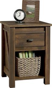 img 4 attached to 🛏️ Rustic Century Barn Pine Night Stand by Ameriwood Home Farmington: Small and Stylish Addition to Your Bedroom Décor